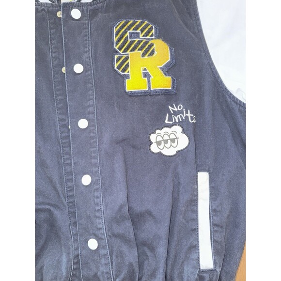 Smoke Rise Legendary Bear Varsity Jacket XL Navy White Embroidered Streetwear - Picture 5 of 13